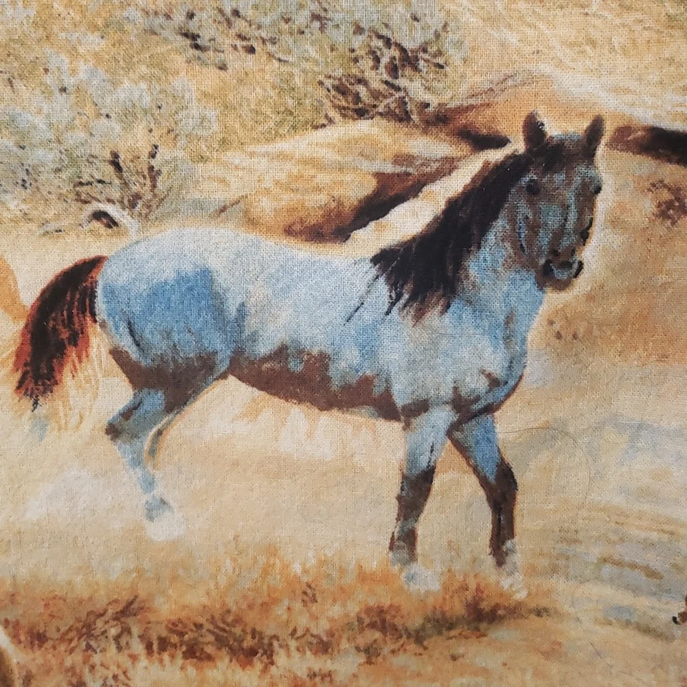 Wild Wings & Persis Clayton Weirs Horse Cotton Flannel Pillowcase